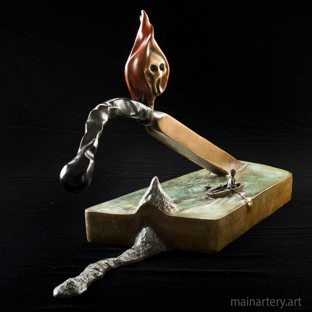 Cover: Boatman Metaphor Sculpture