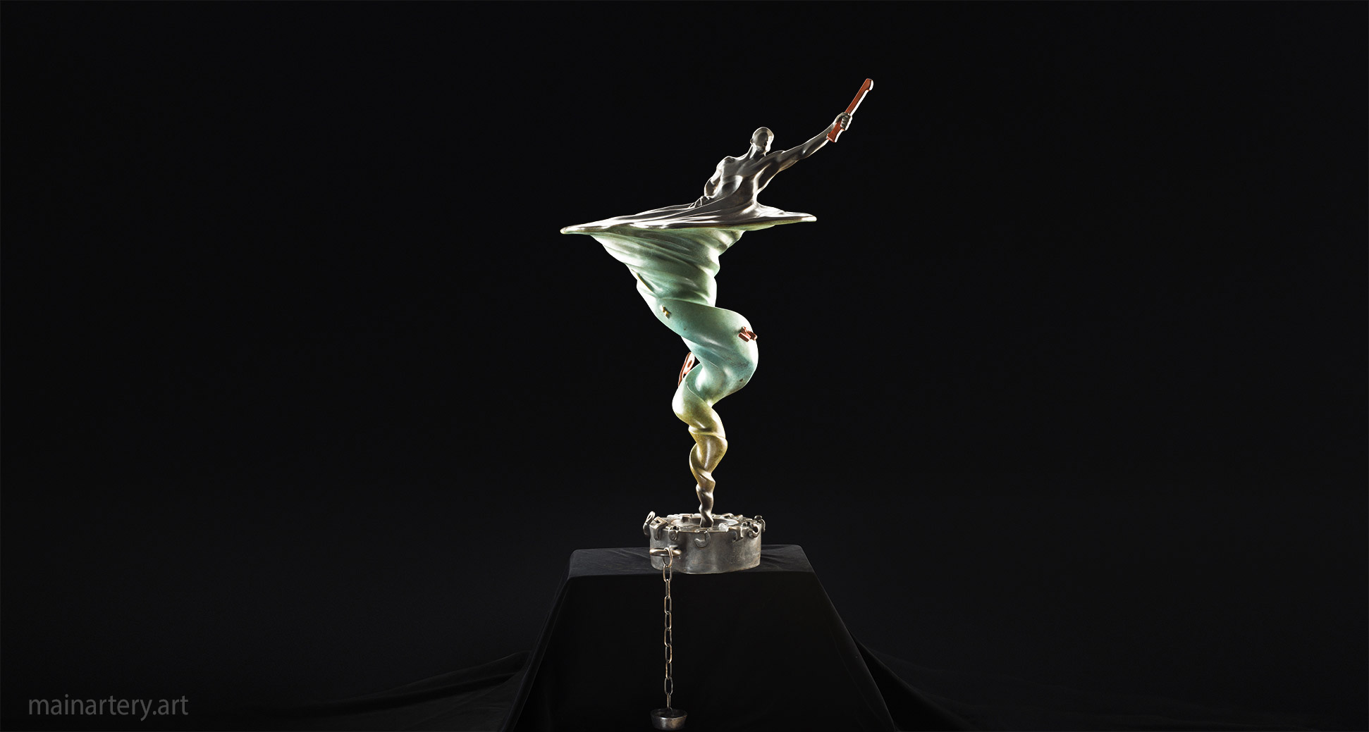 freestanding patina representational outdoor art image