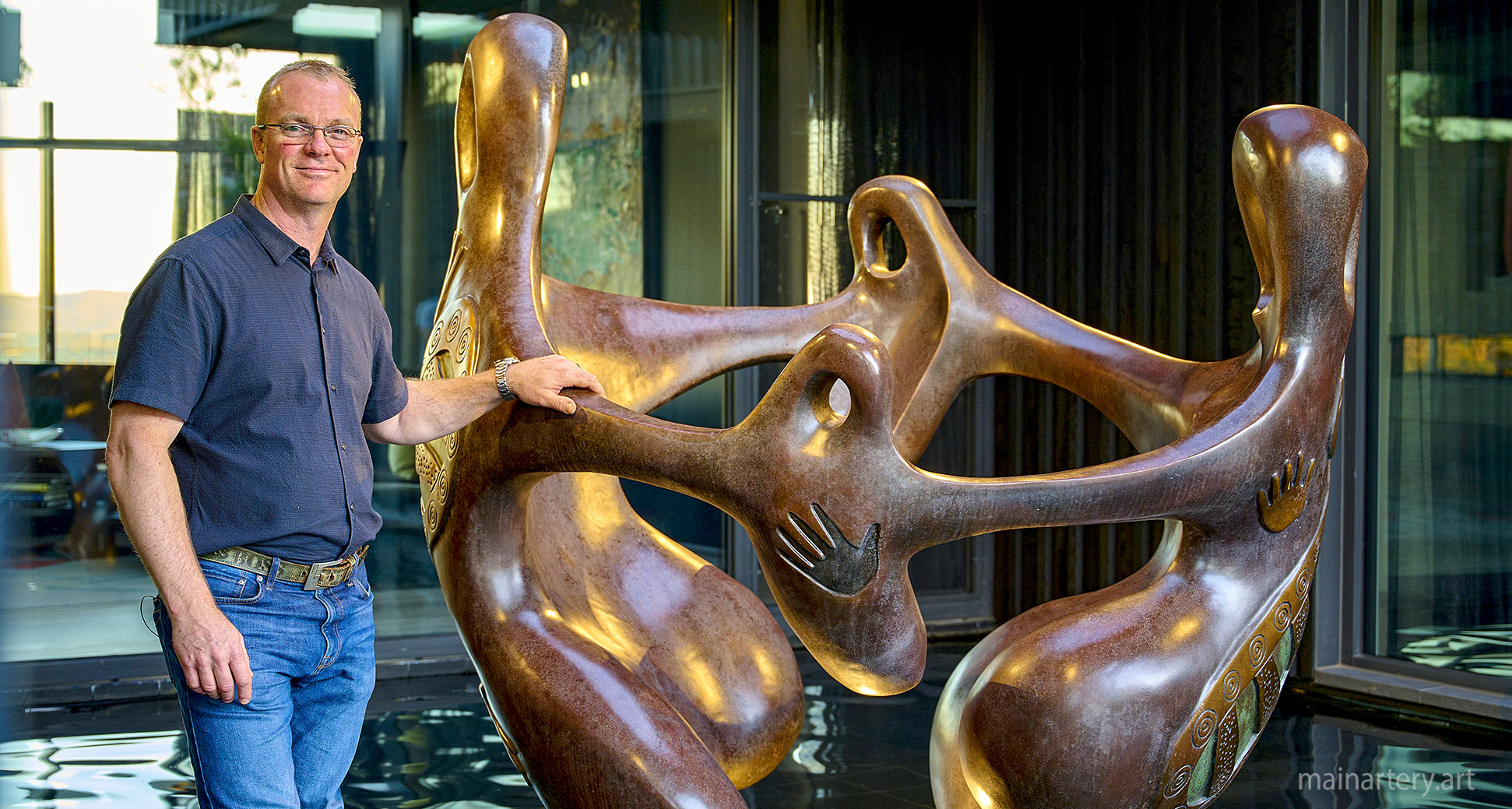 huge silicon bronze residential sculpture todd stuart image