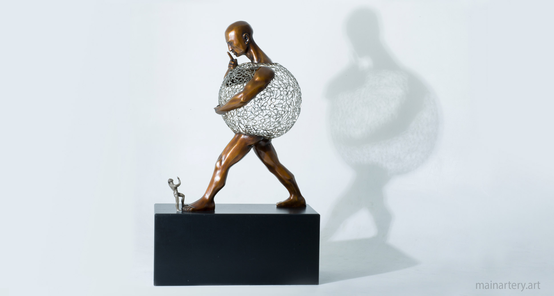 interior patina representational outdoor sculpture image