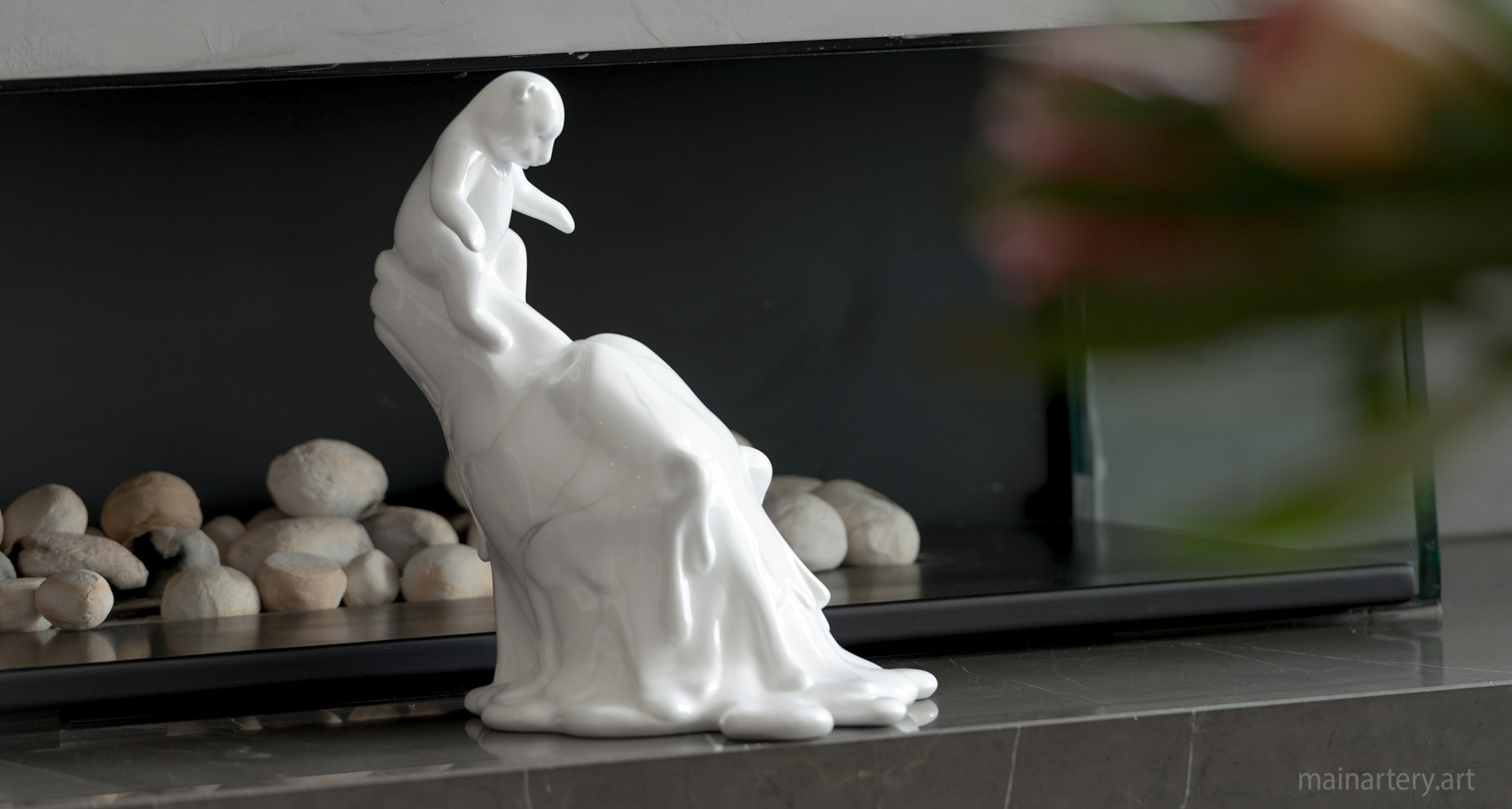 tabletop fiberglass contemporary climate change sculpture image