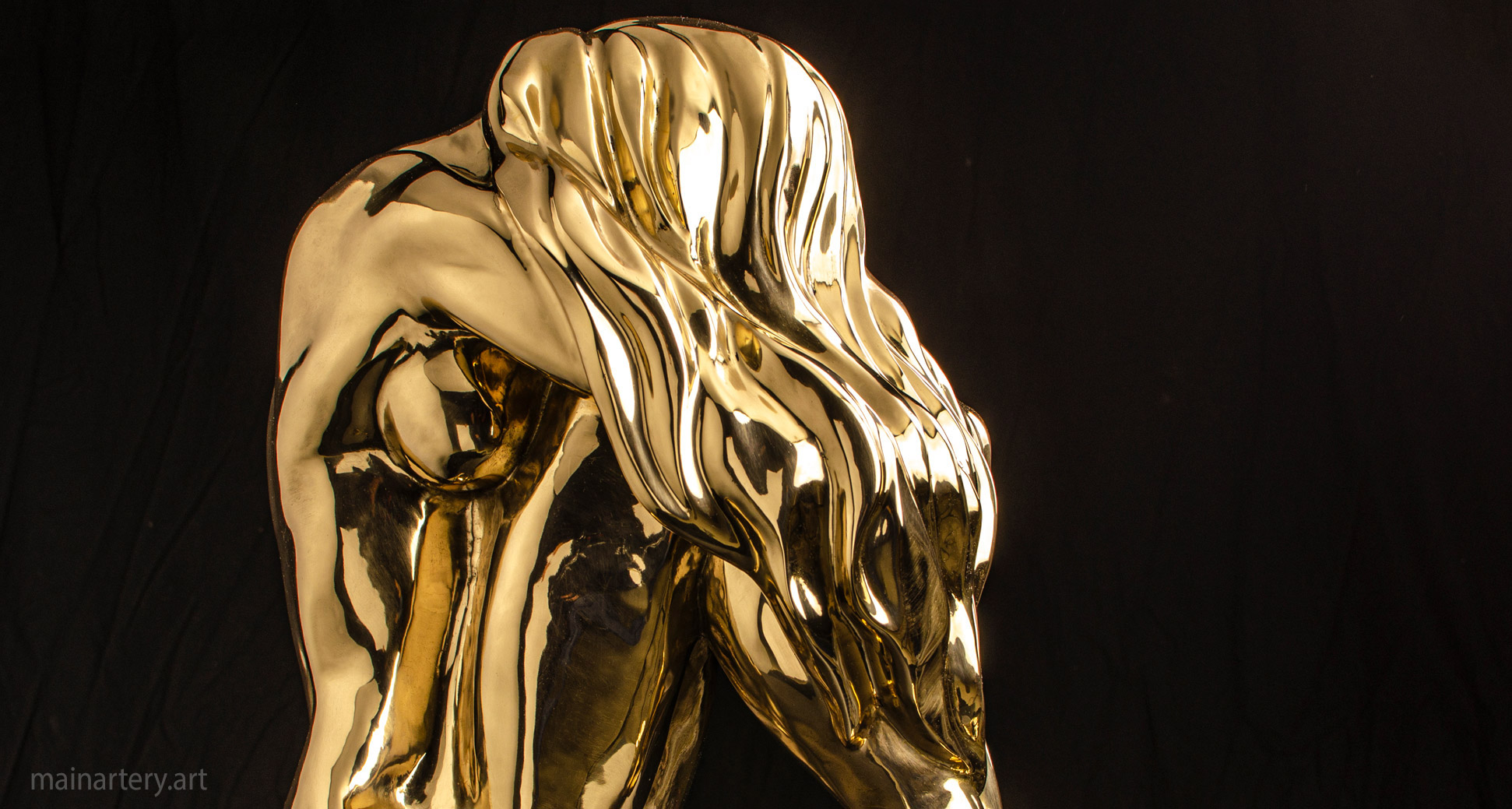 freestanding bronze contemporary interior sculpture image
