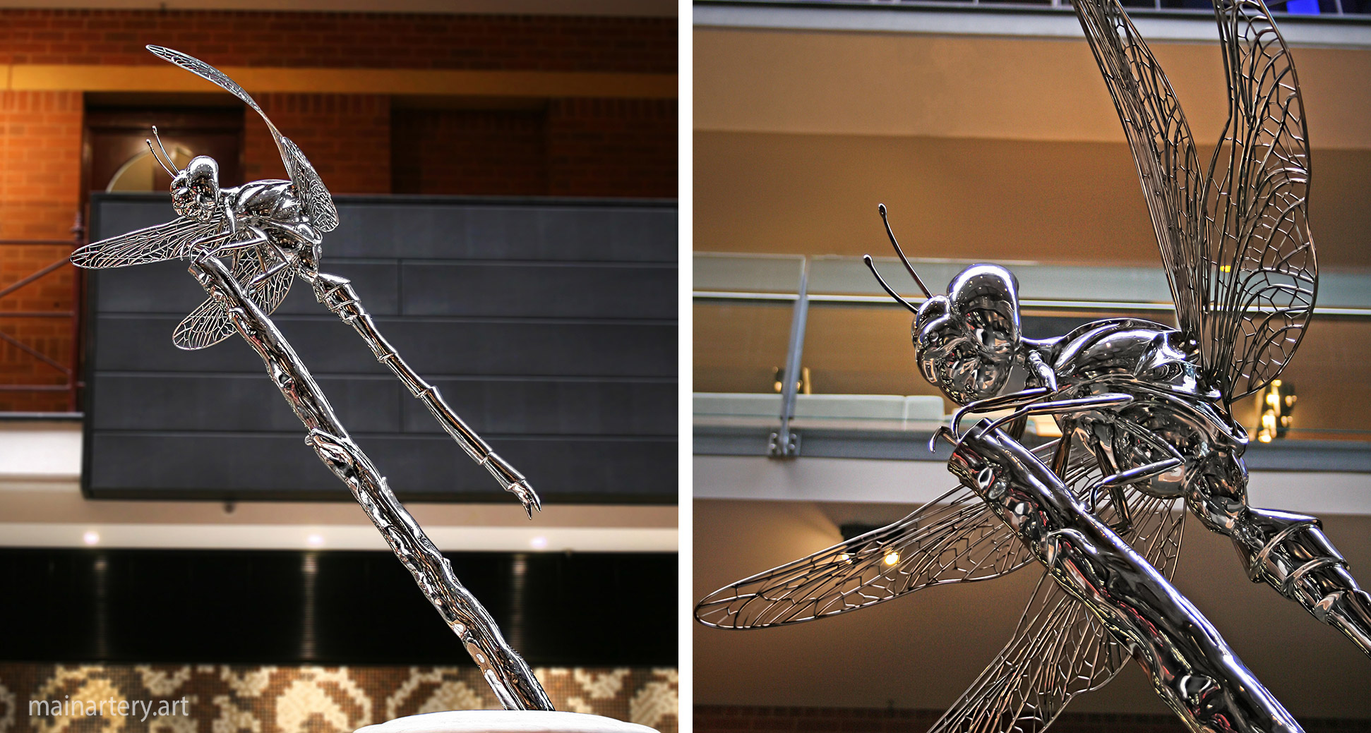 large realistic interior dragonfly artwork image