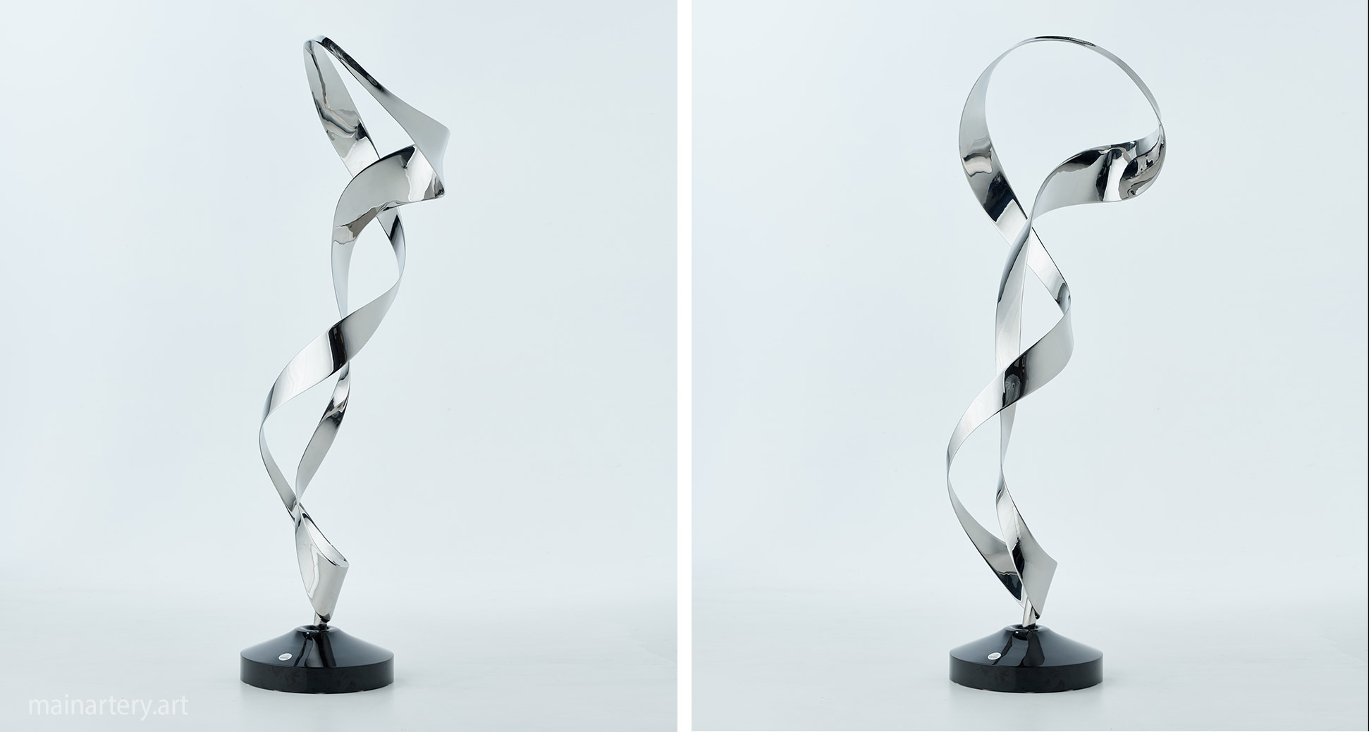 large mirror polished abstract interior sculpture image