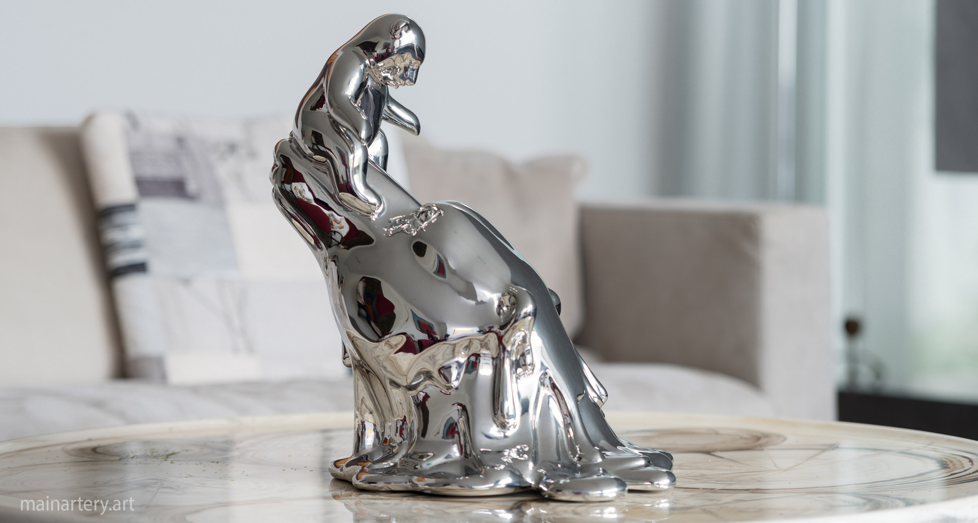 medium stainless steel figurative interior climate art image