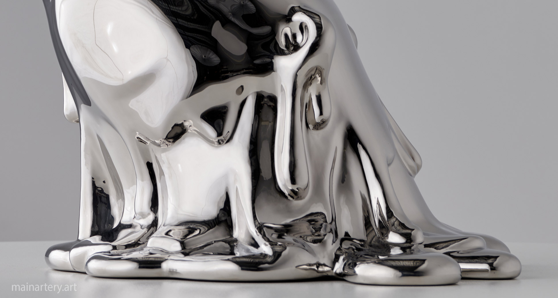 metal surreal melting polar bear artwork image