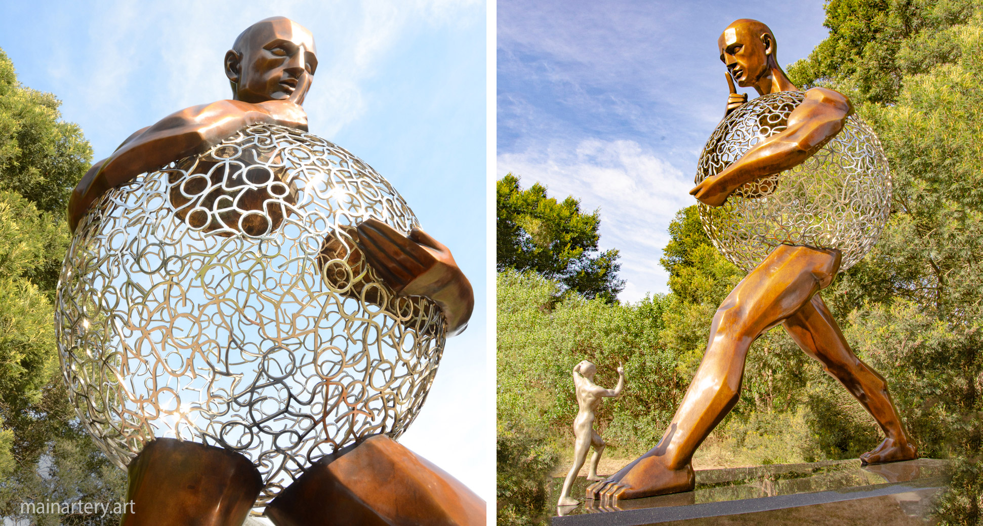 giant patina contemporary estate sculpture image