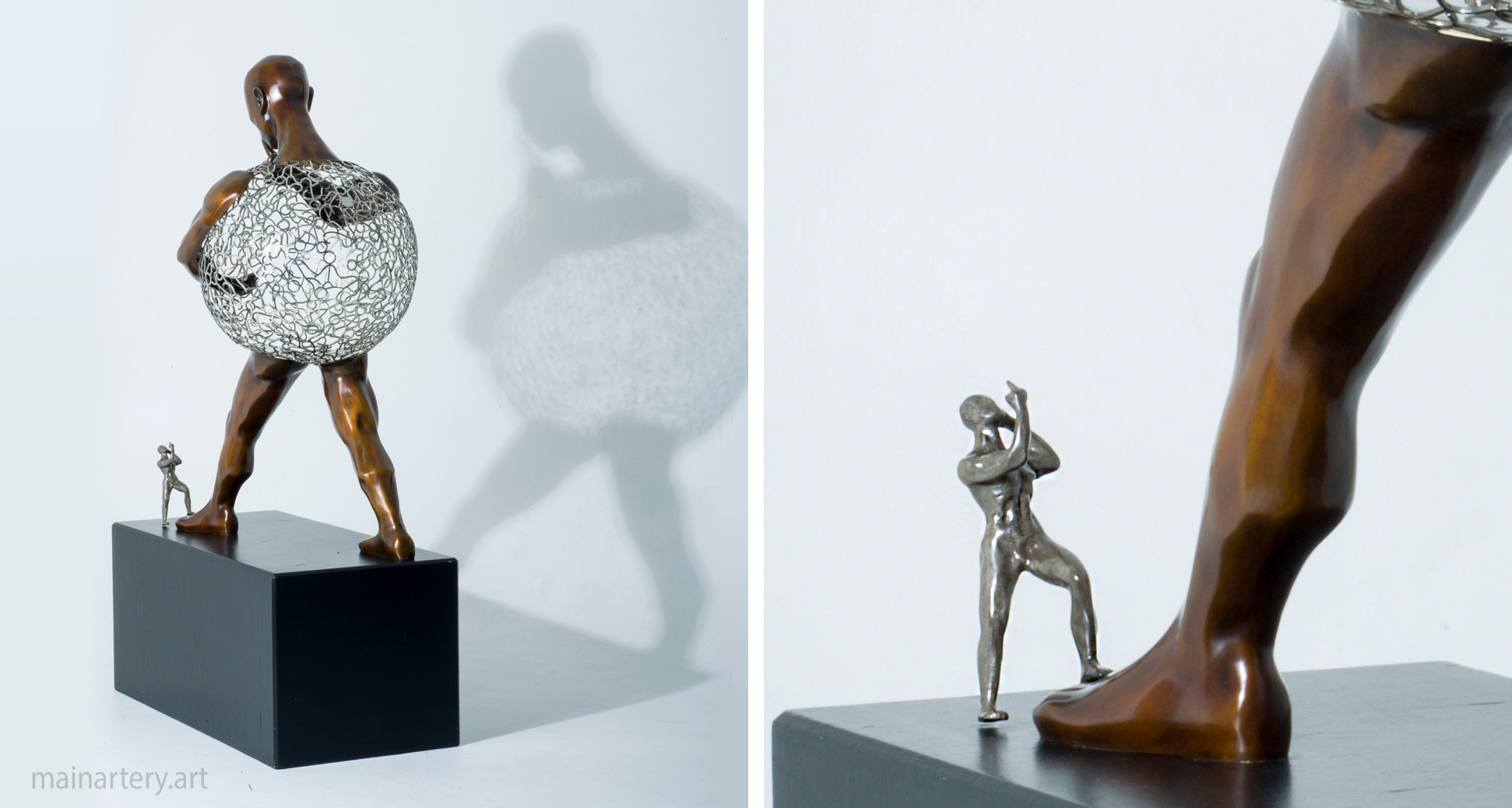 medium bronze representational interior sculpture image