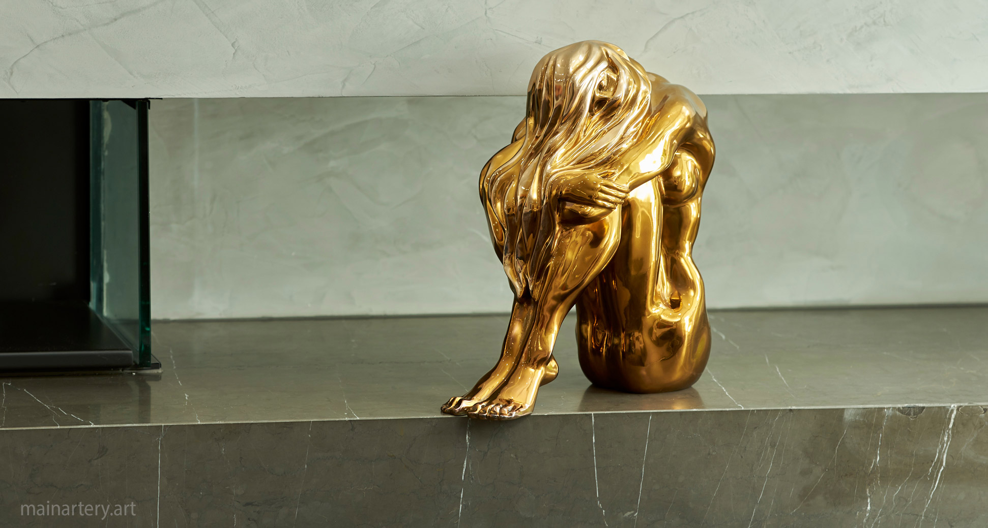 small bronze nude interior sculpture image