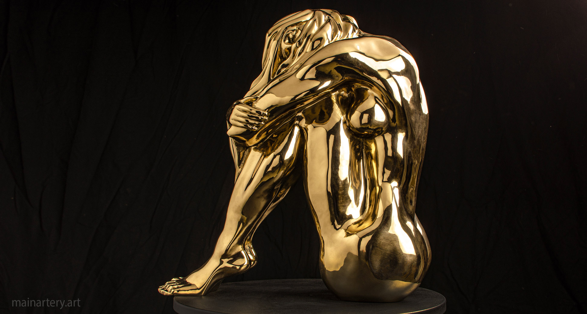 polished bronze sensual figurative artwork image