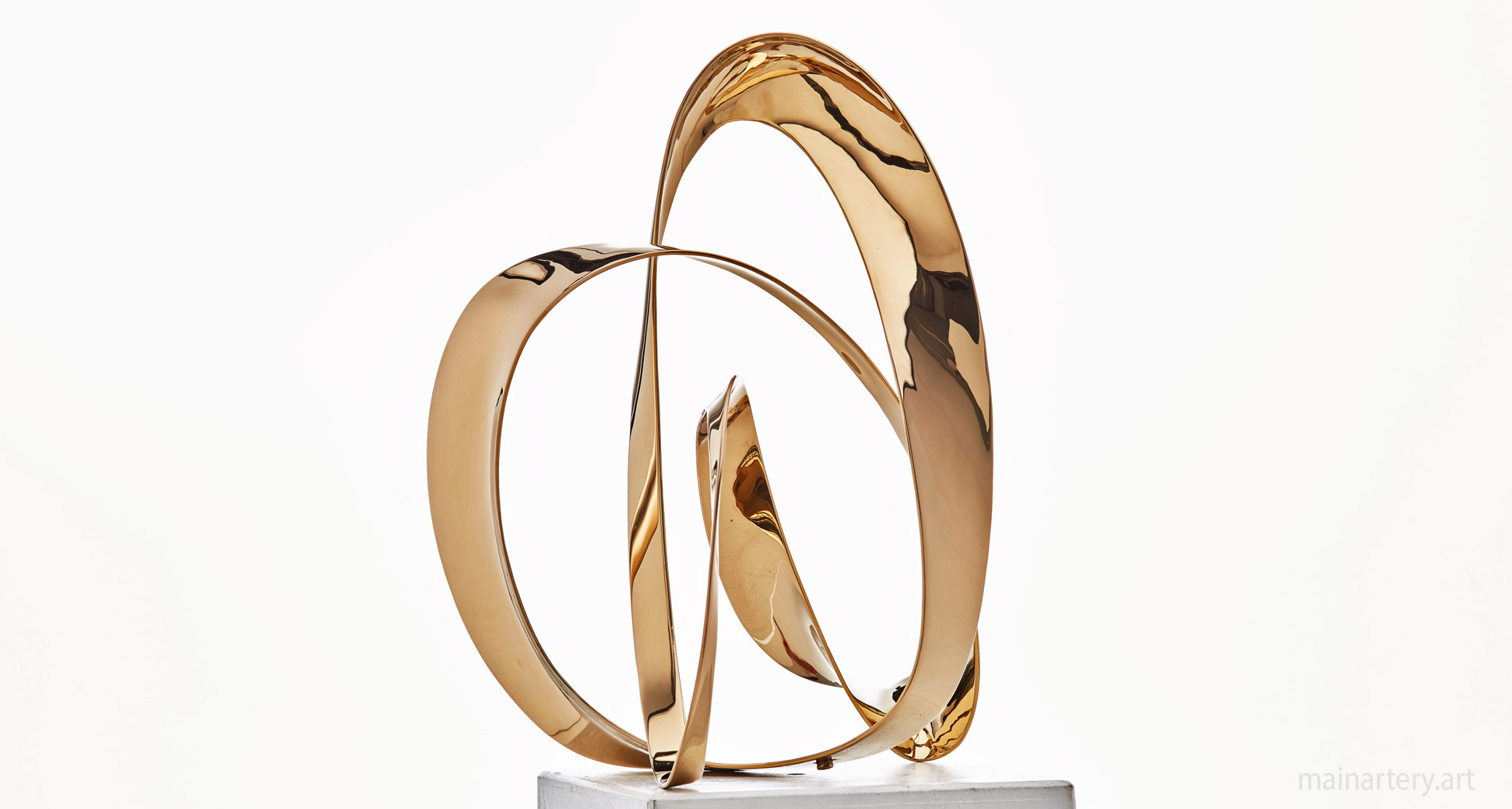 medium golden titanium algorithmic interior sculpture image