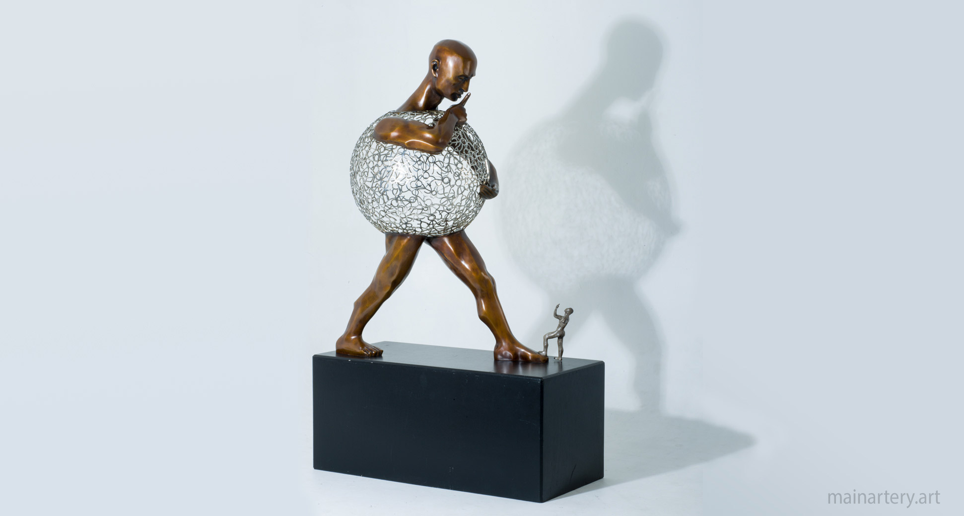 huge bronze representational public art sculpture image