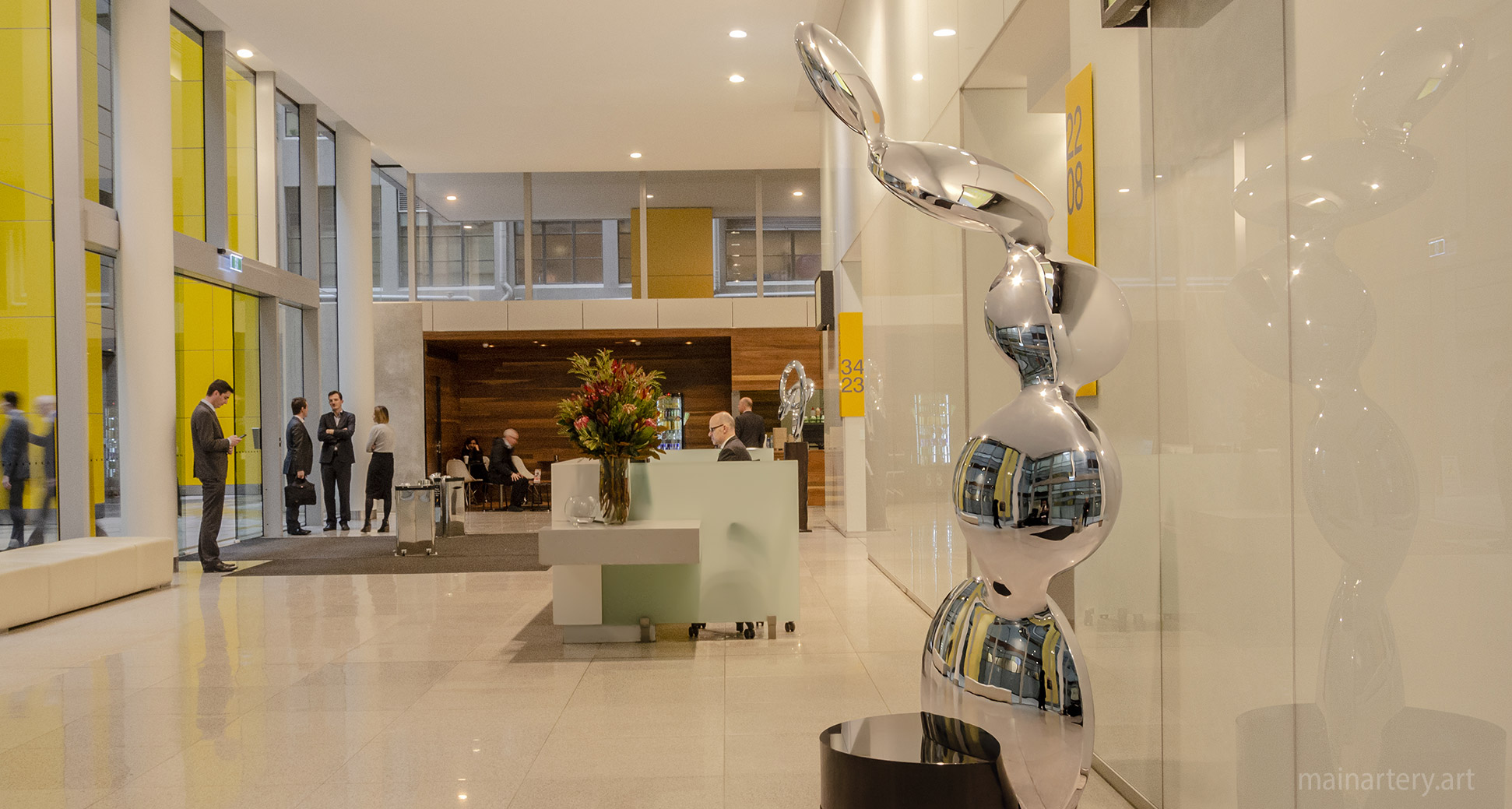 large spherical public foyer sculpture rental image