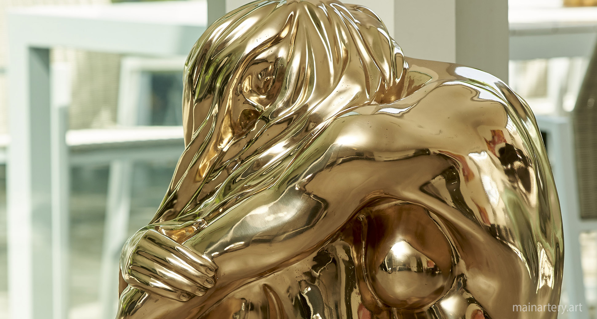 sensual figurative bronze nude sculpture image