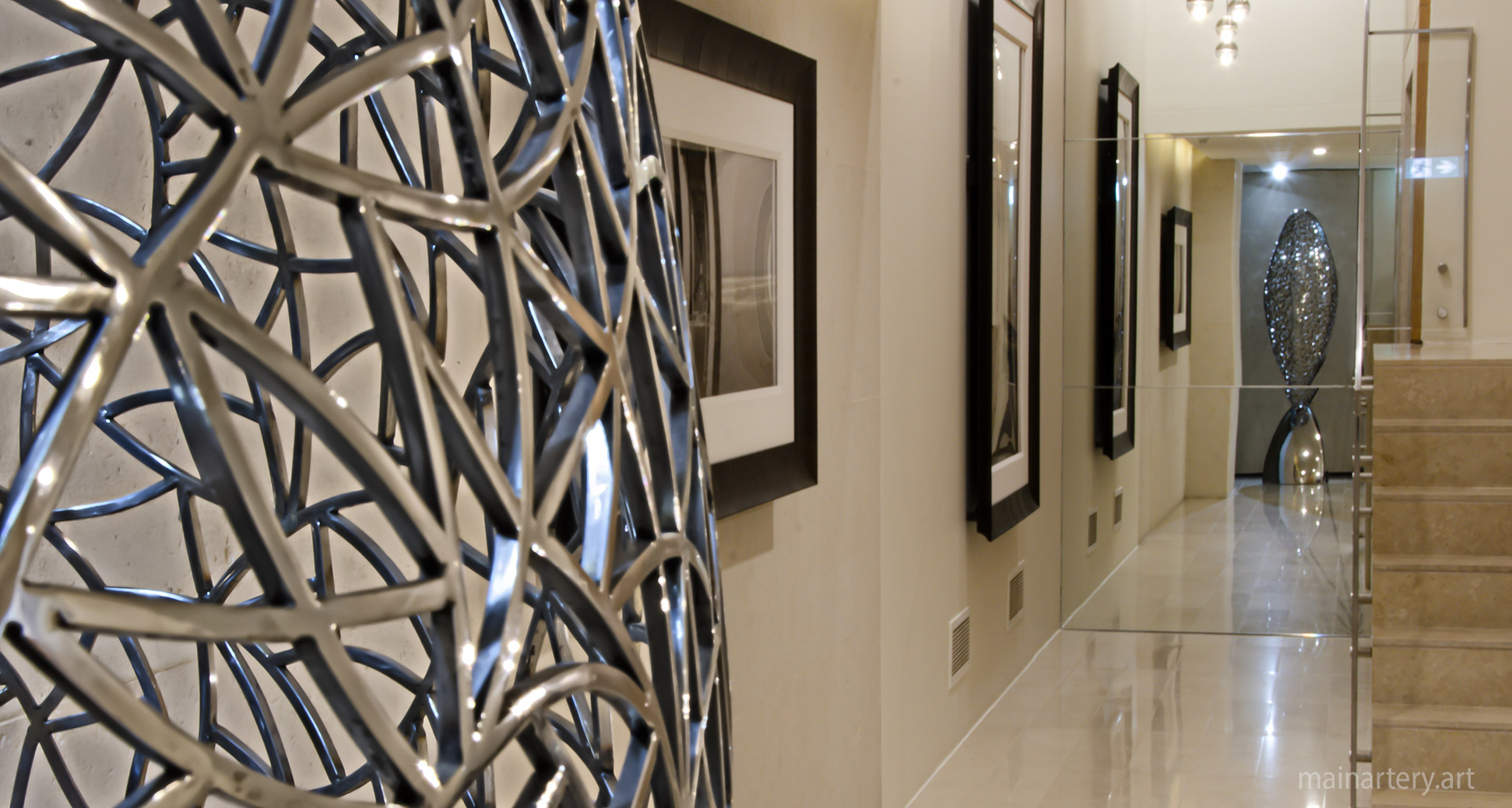 medium mirror polished contemporary feng shui art image