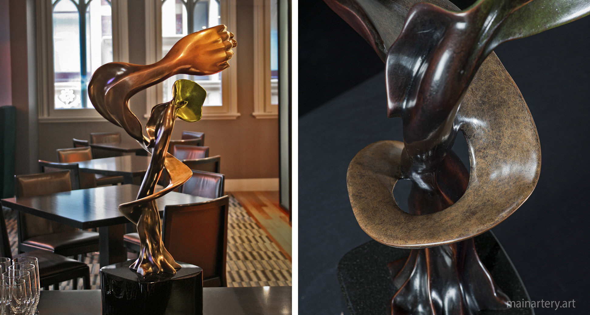 medium multi patina contemporary hope sculpture image