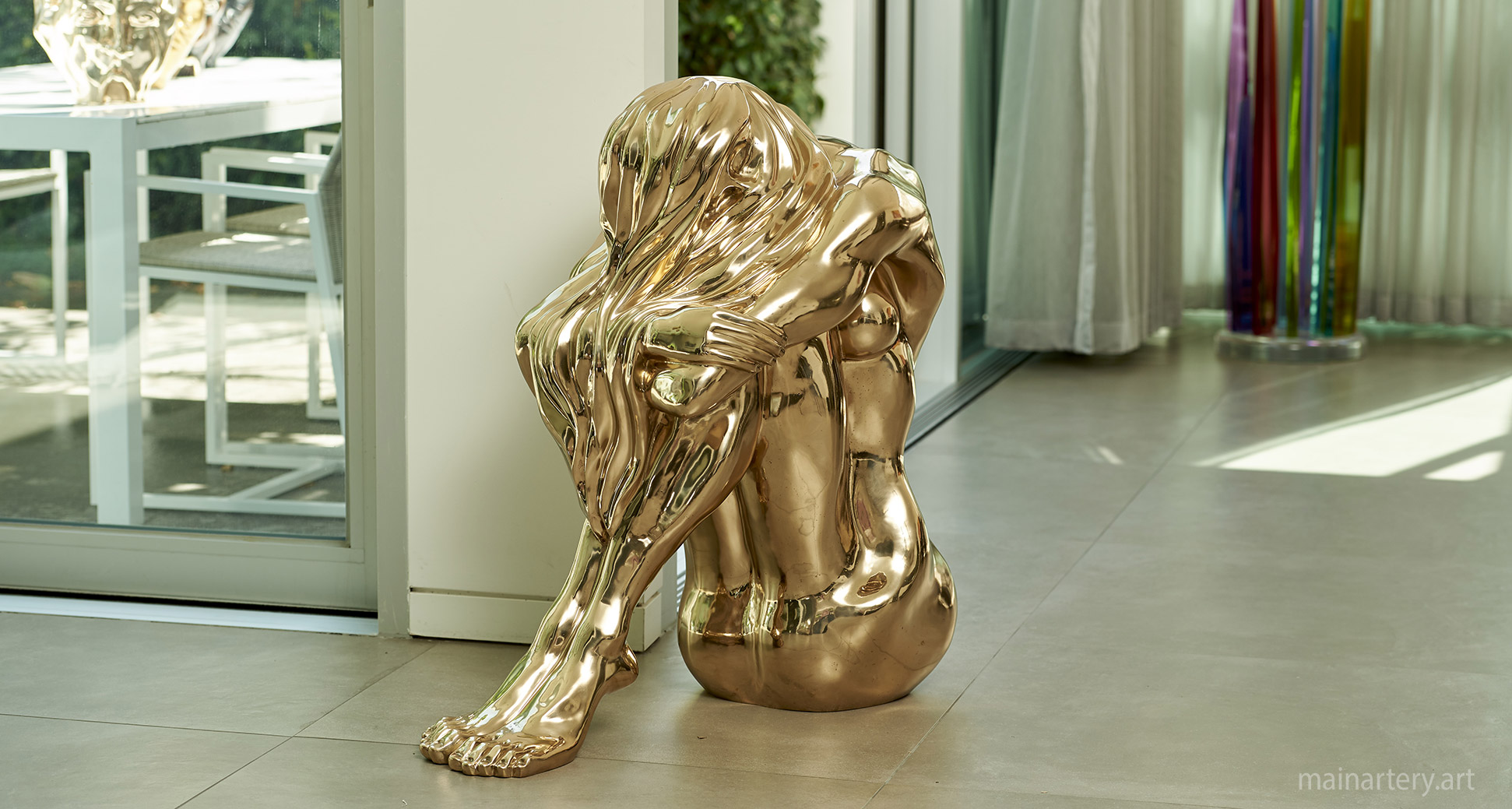 modern interior contemporary figurative sculpture image