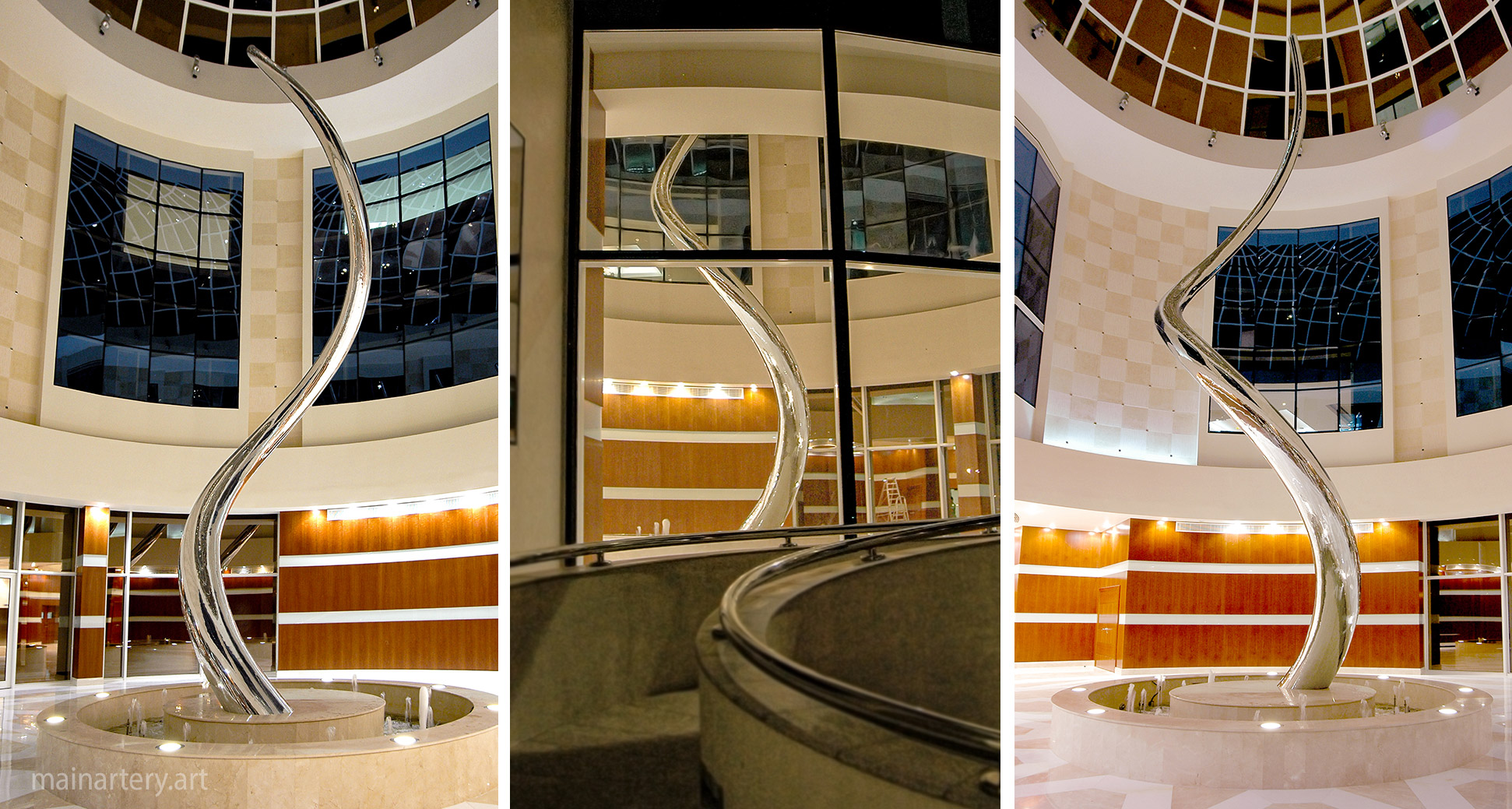 interior polished algorithmic landmark dna artwork image