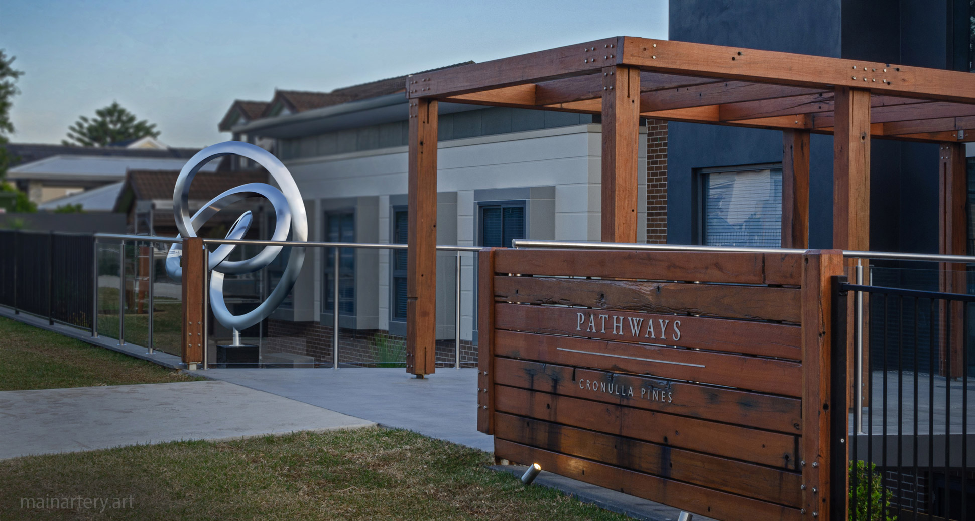 giant enterance sculpture pathways cronulla pines image