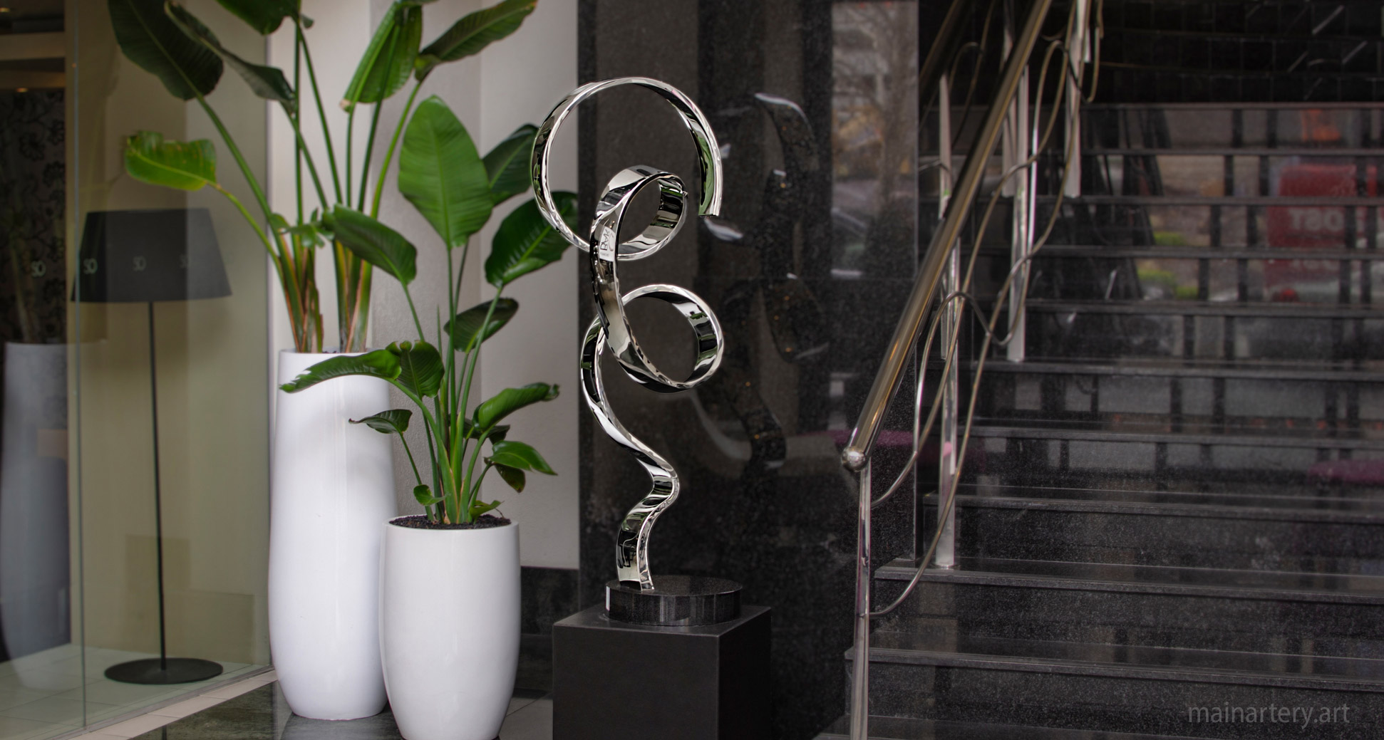 interior metal abstract feng shui art image