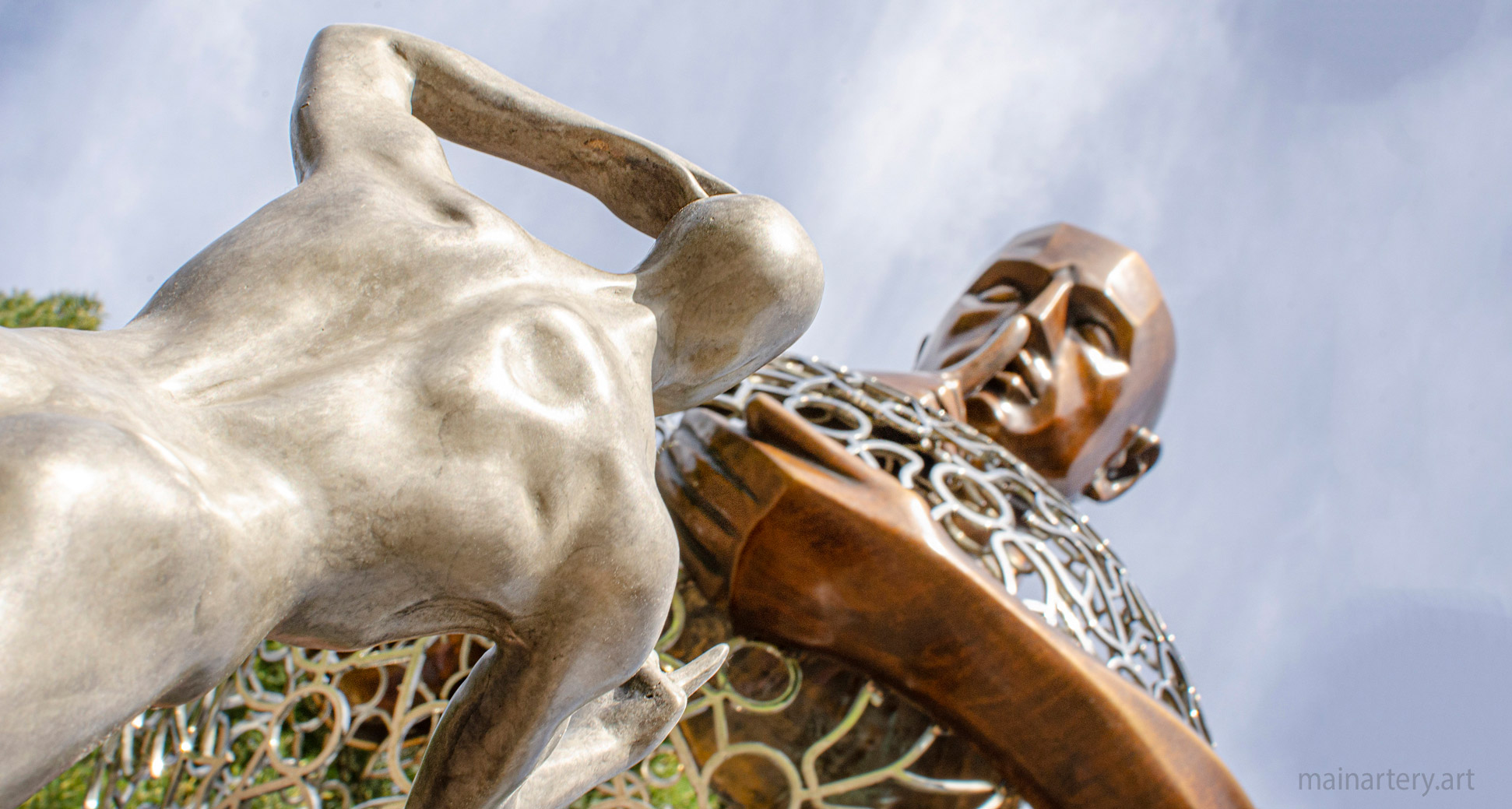 outdoor patina forms of experience garden artwork image