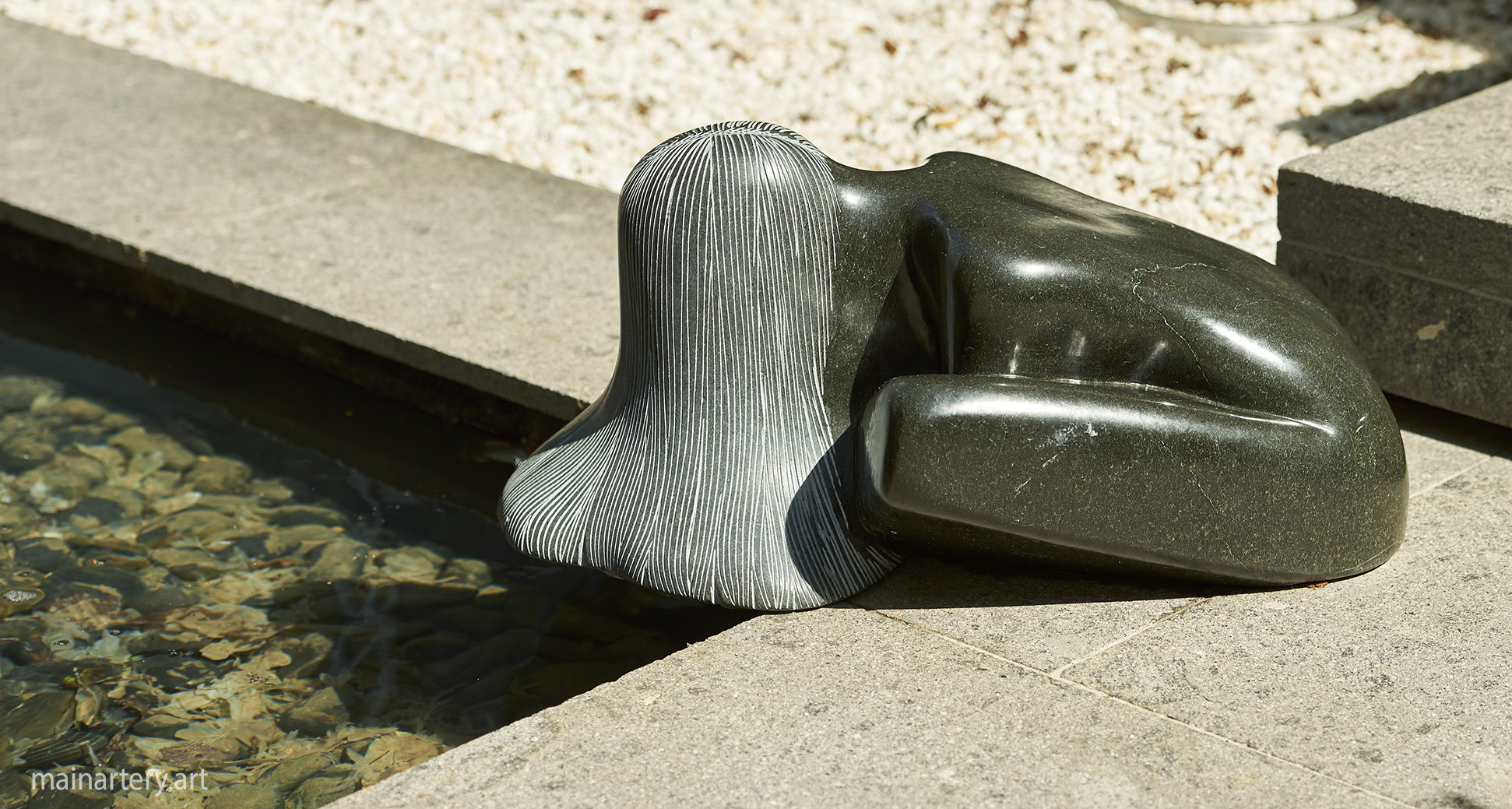 sensual female contemporary stone sculpture art image