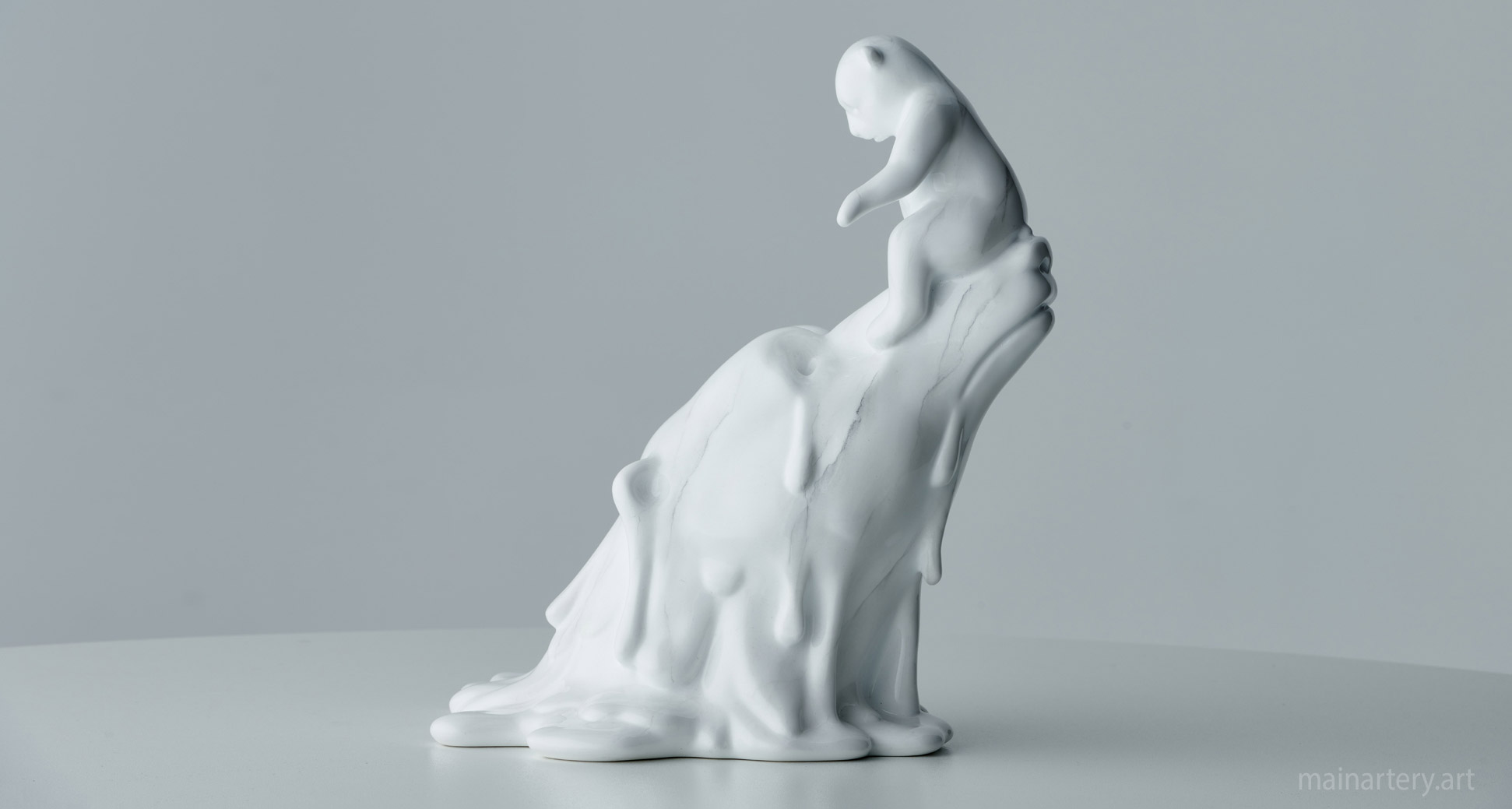 fiberglass surreal polar bear climate sculpture image