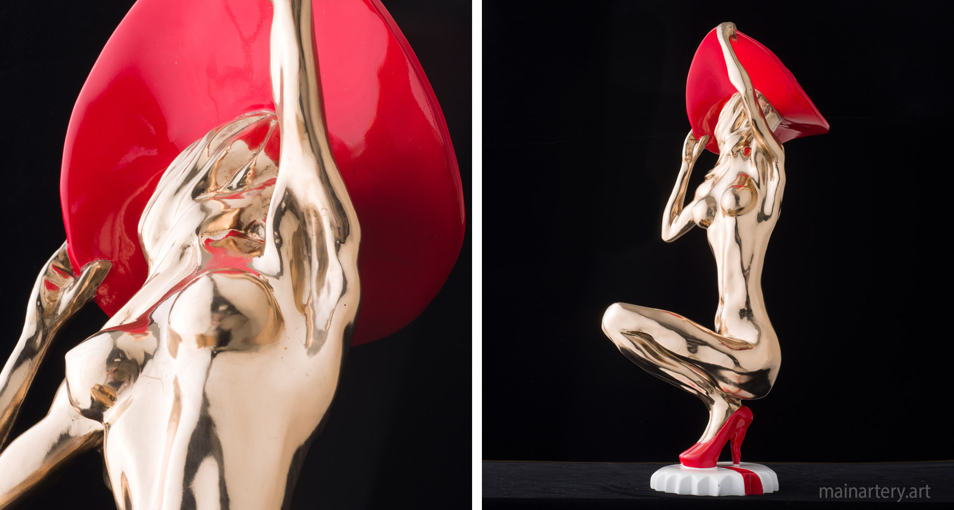 small polished female forms sculpture image