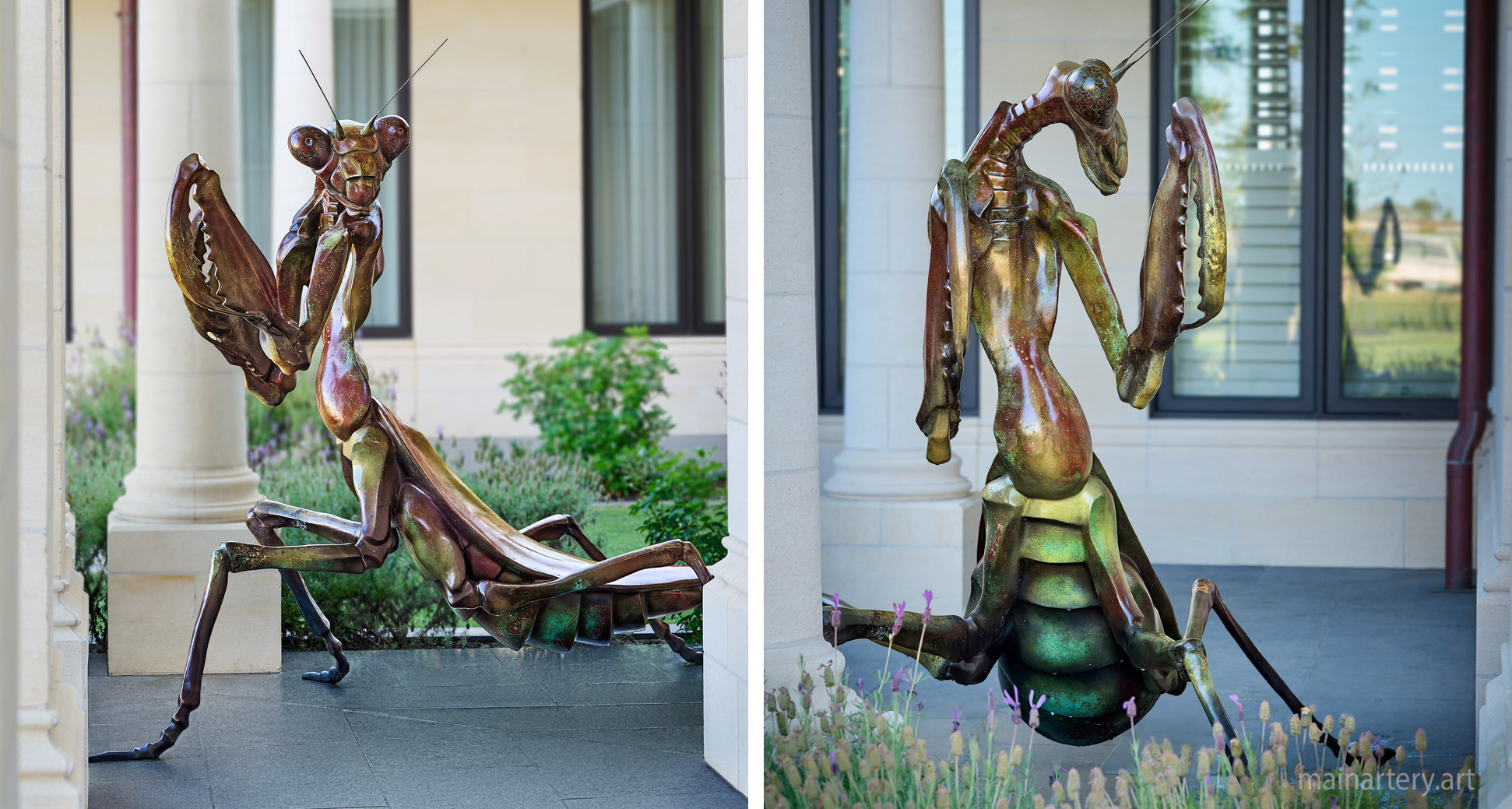 large multi patina surreal outdoor sculpture image