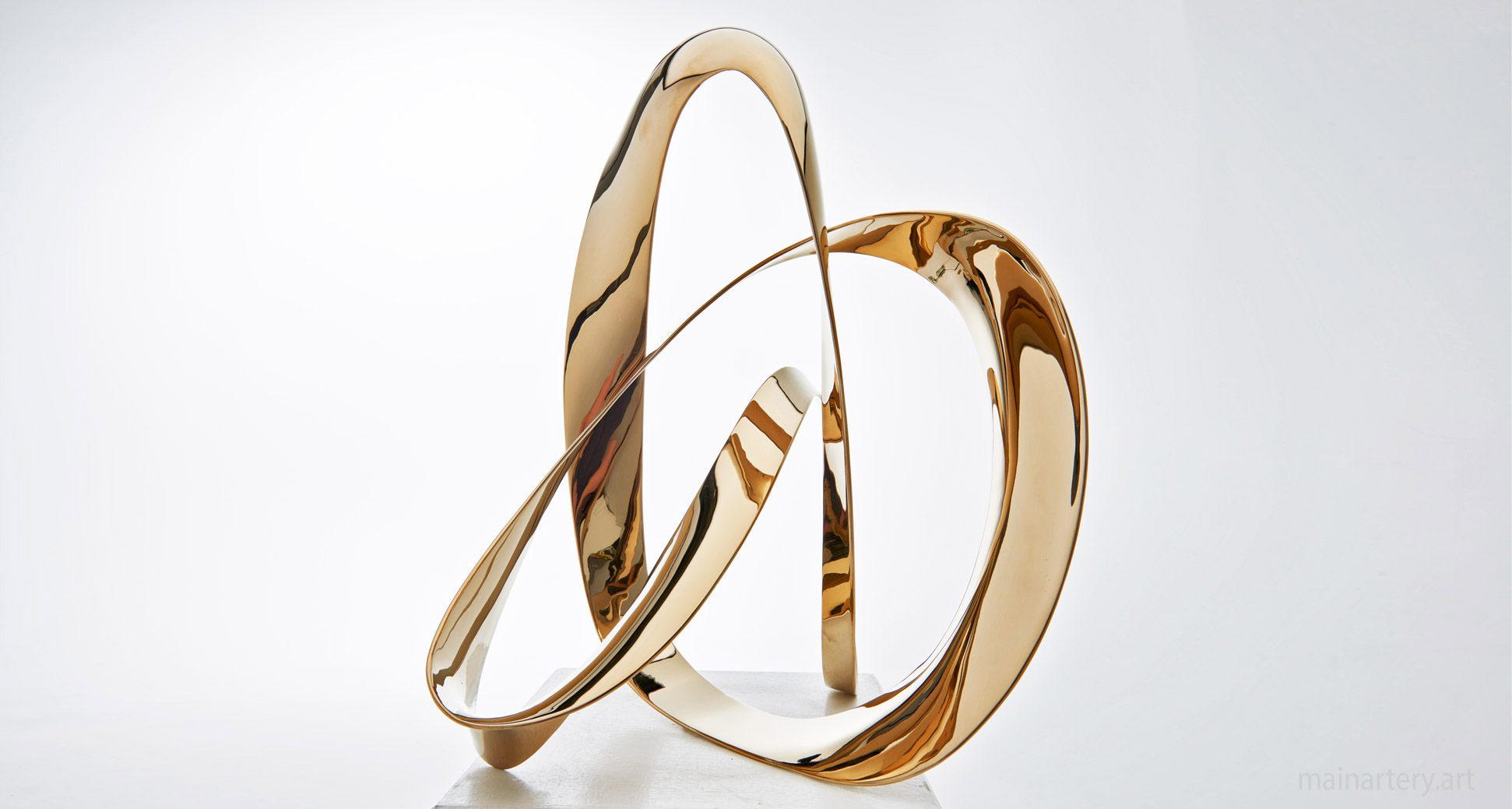 medium golden titanium abstract interior sculpture image