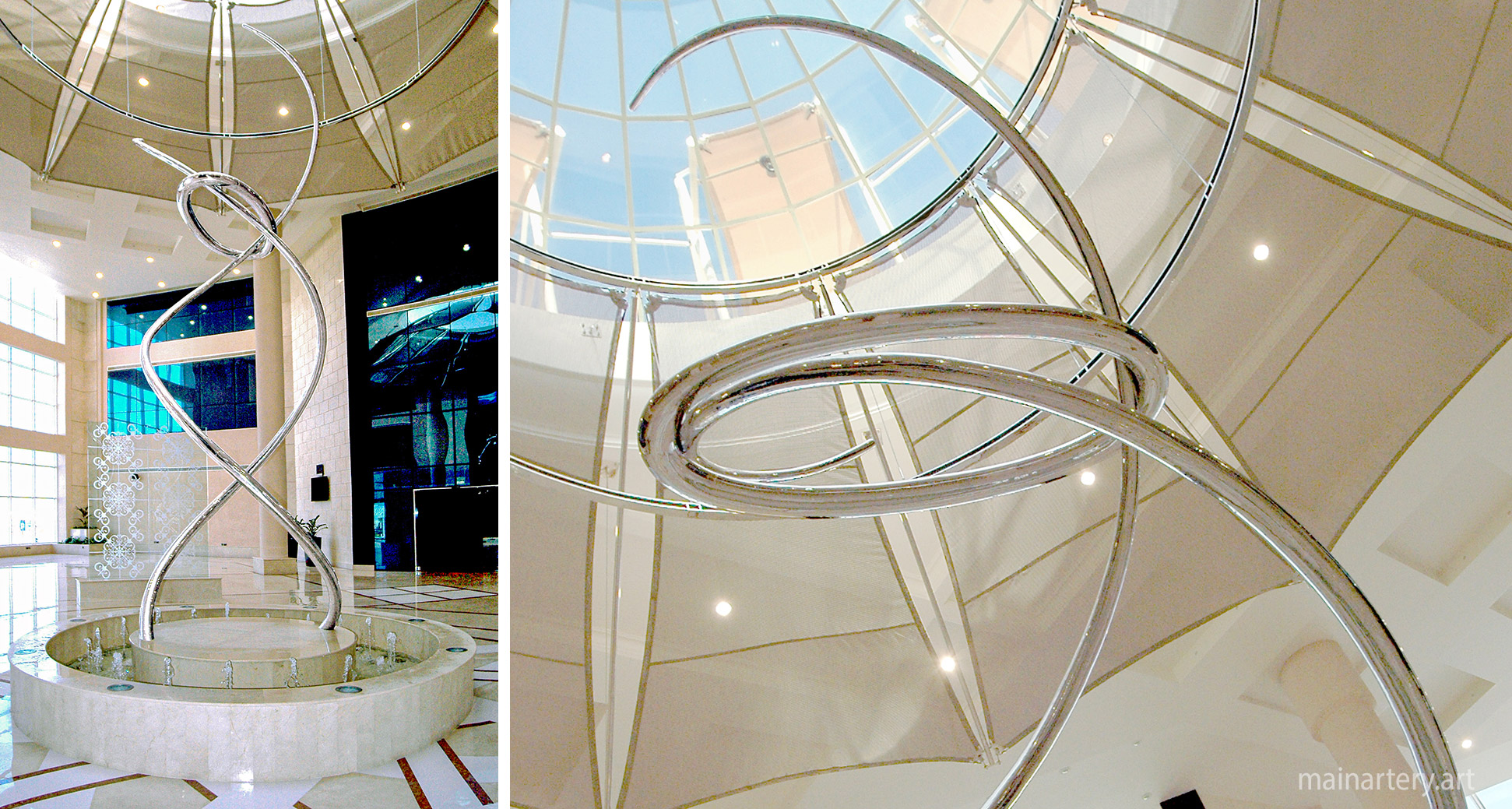 monumental metal contemporary spiral public sculpture image