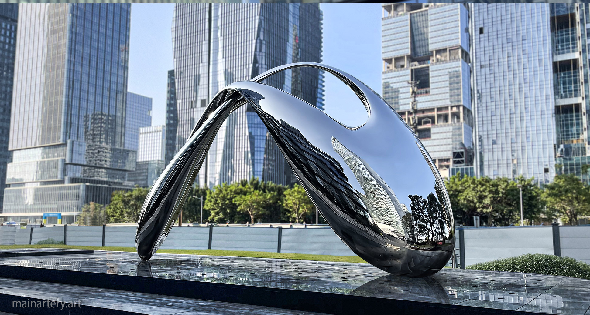 Summit feng shui master posperity sculpture public art image