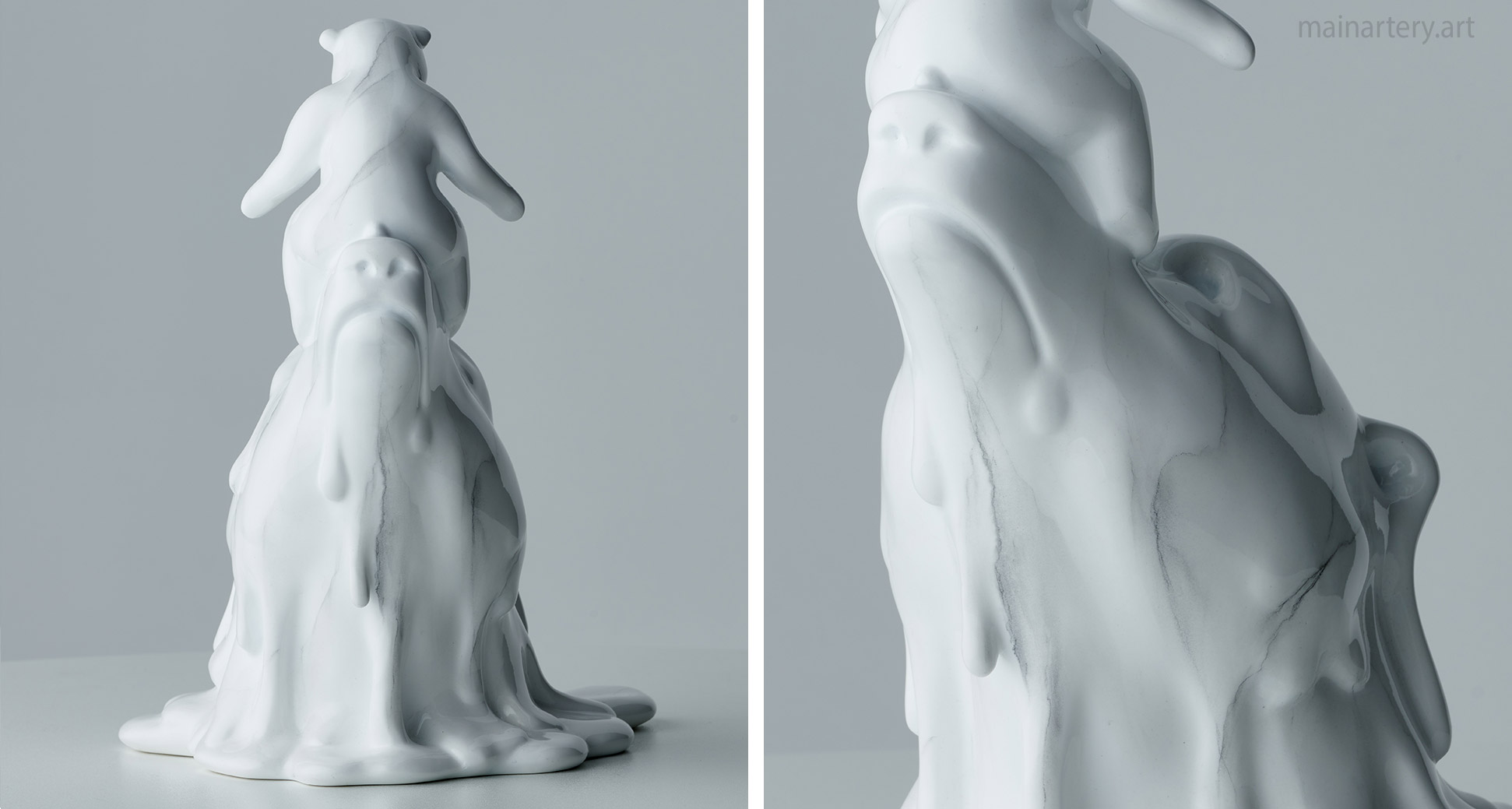 small fiberglass environmental bear antarctic artwork image