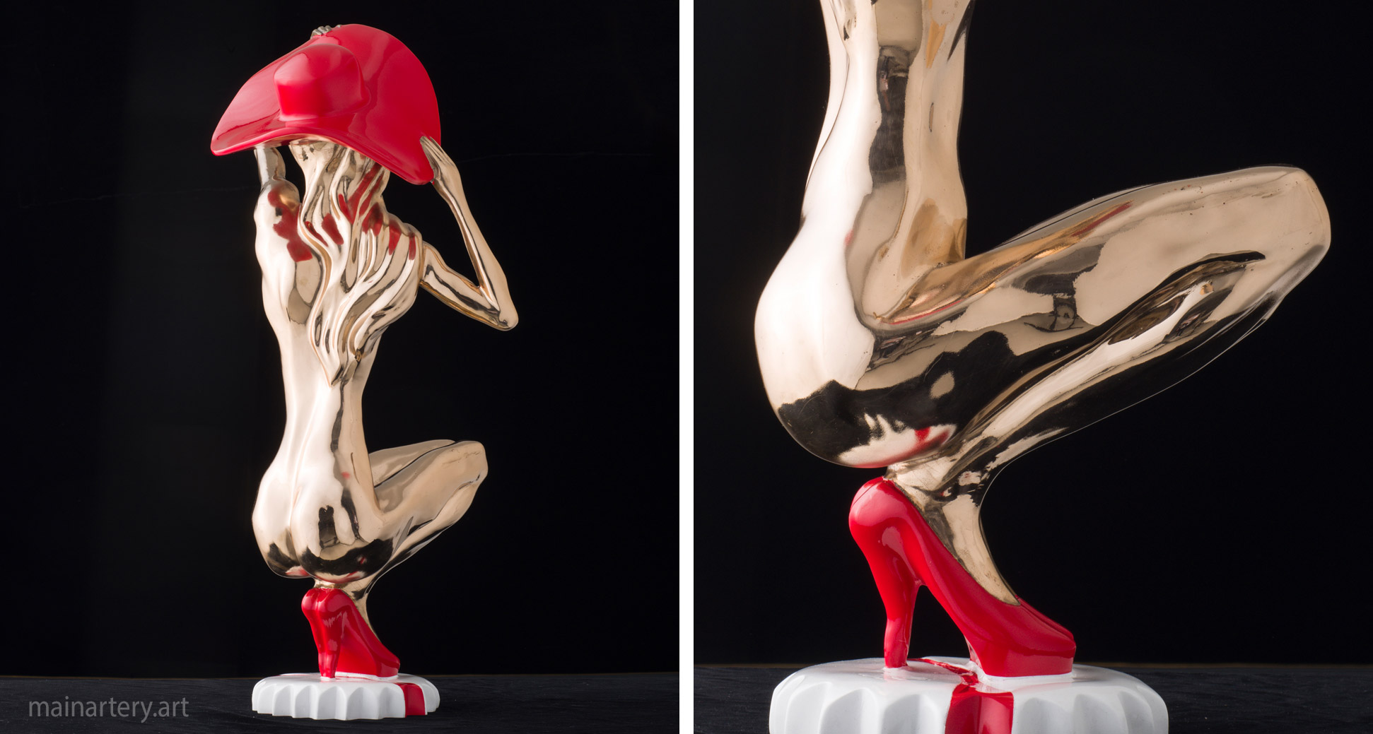 freestanding bronze contemporary nude artwork image