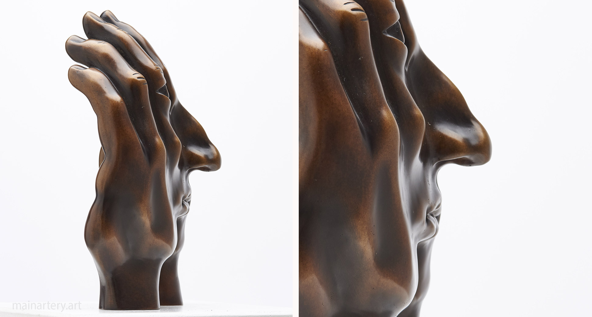 interior bronze forms of experience hand artwork image