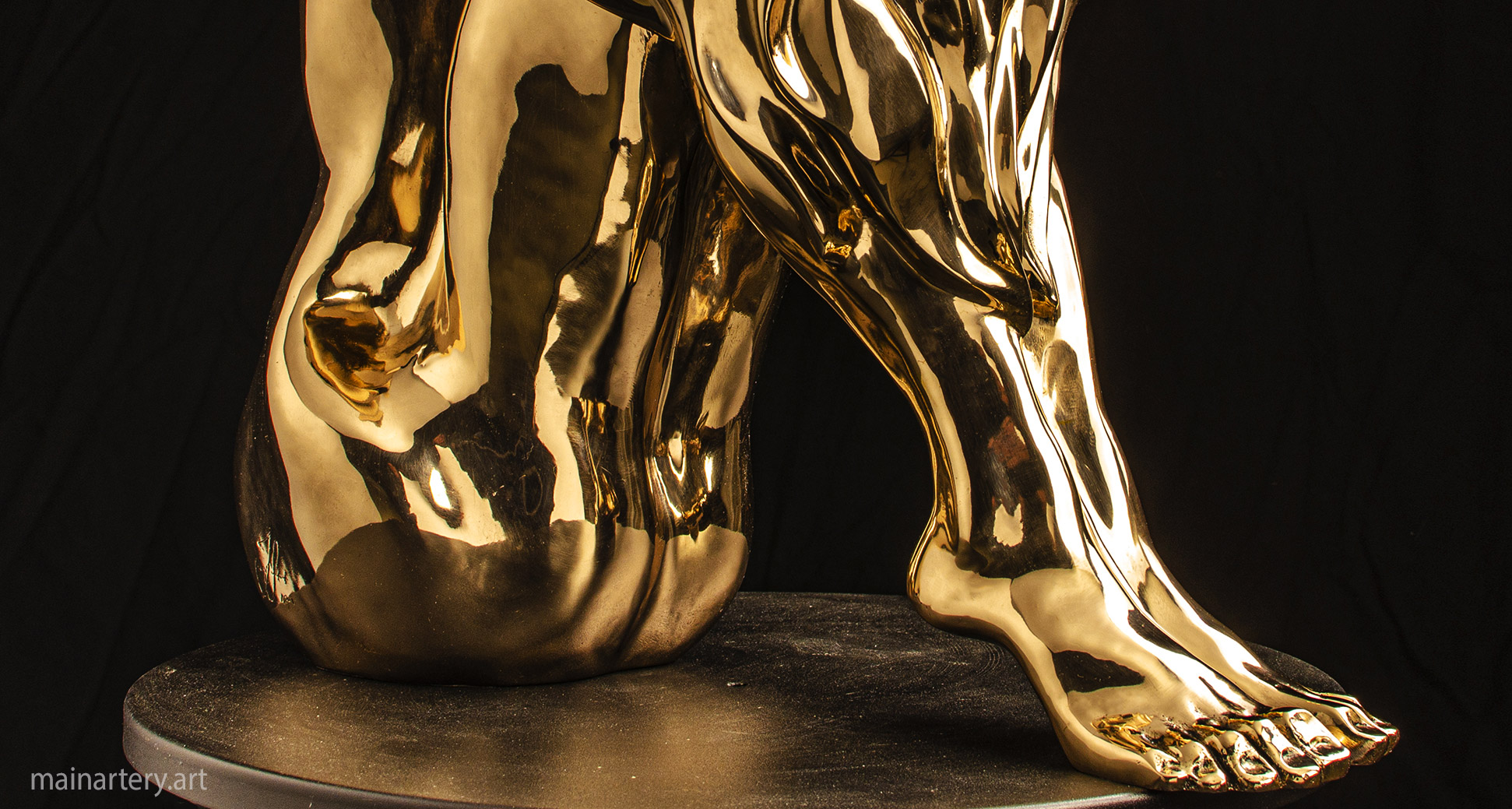 large polished bronze ms solitude artwork image